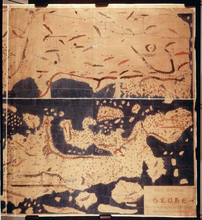Arabe 2221 fol.203 e 204 Mapa do Mediterrâneo, Europa e África, 1300 de Abu Muhammad Al Idrisi or Edrisi